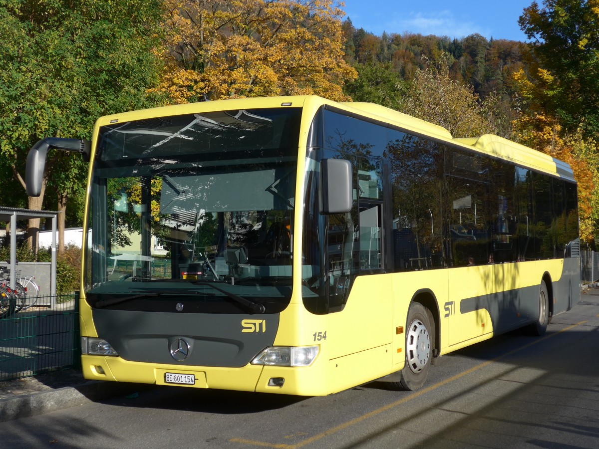 (156'417) - STI Thun - Nr. 154/BE 801'154 - Mercedes am 1. November 2014 bei der Schiffl�ndte Thun