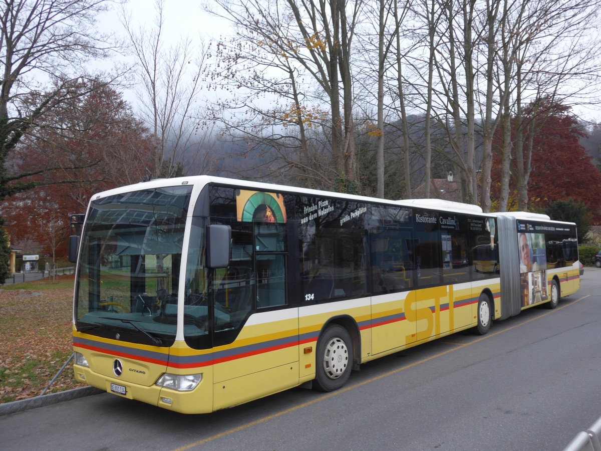 (157'604) - STI Thun - Nr. 134/BE 801'134 - Mercedes am 4. Dezember 2014 bei der Schiffl�ndte Thun