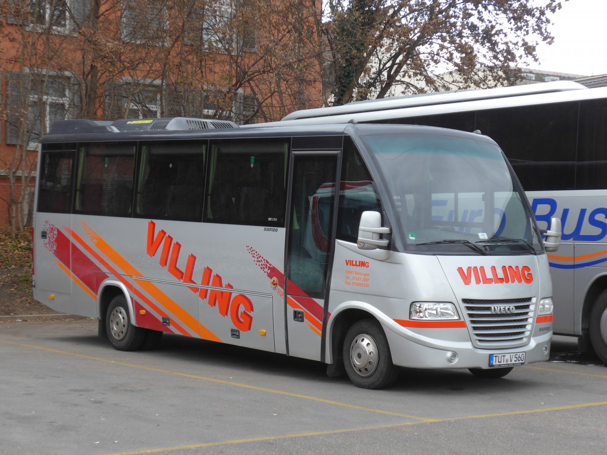 (157'758) - Aus Deutschland: Villing, B�ttingen - TUT-V 560 - Iveco am 14. Dezember 2014 in Z�rich, Sihlquai