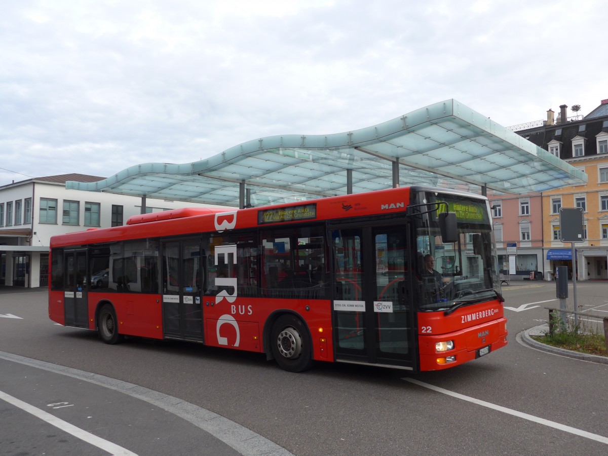 (157'793) - AHW Horgen - Nr. 22/ZH 402'478 - MAN am 14. Dezember 2014 beim Bahnhof W�denswil