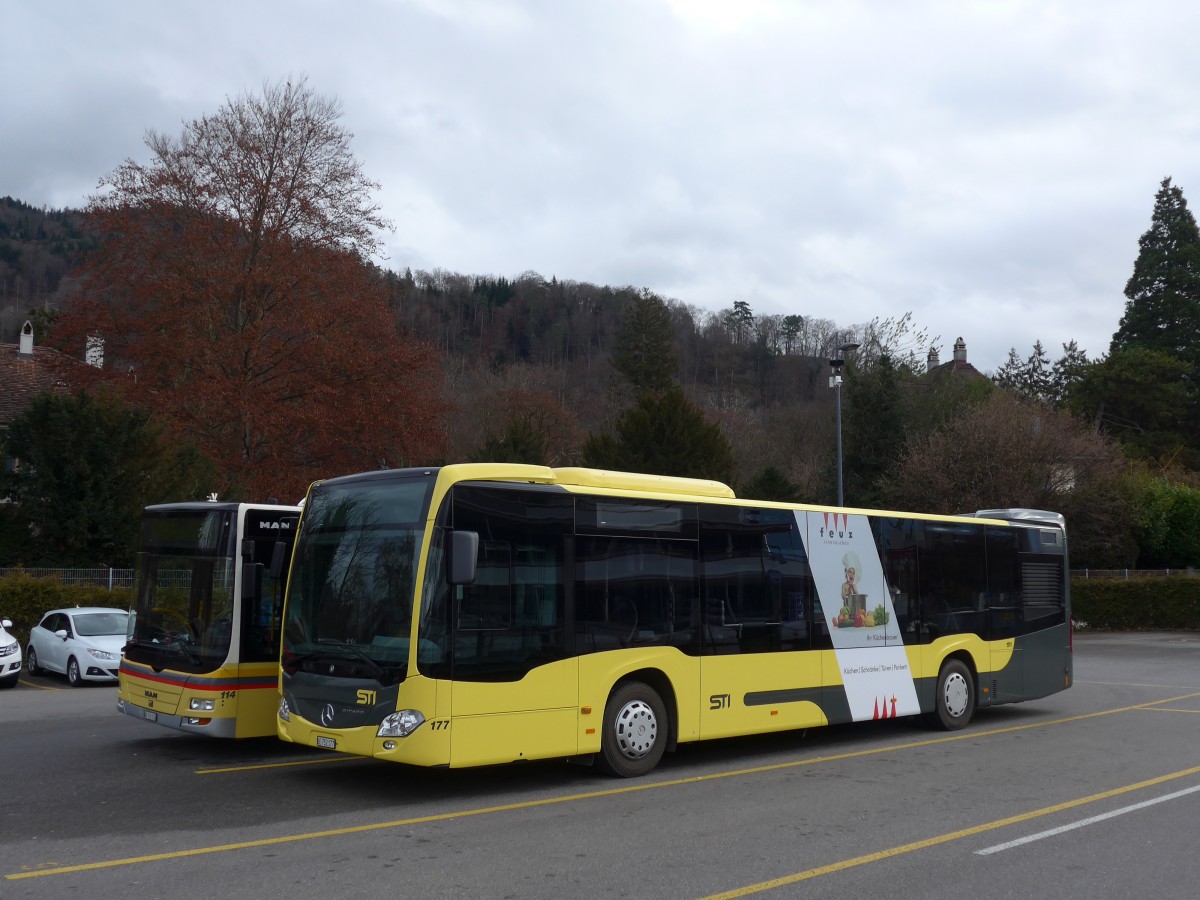 (157'911) - STI Thun - Nr. 177/BE 752'177 - Mercedes am 25. Dezember 2014 bei der Schiffl�ndte Thun