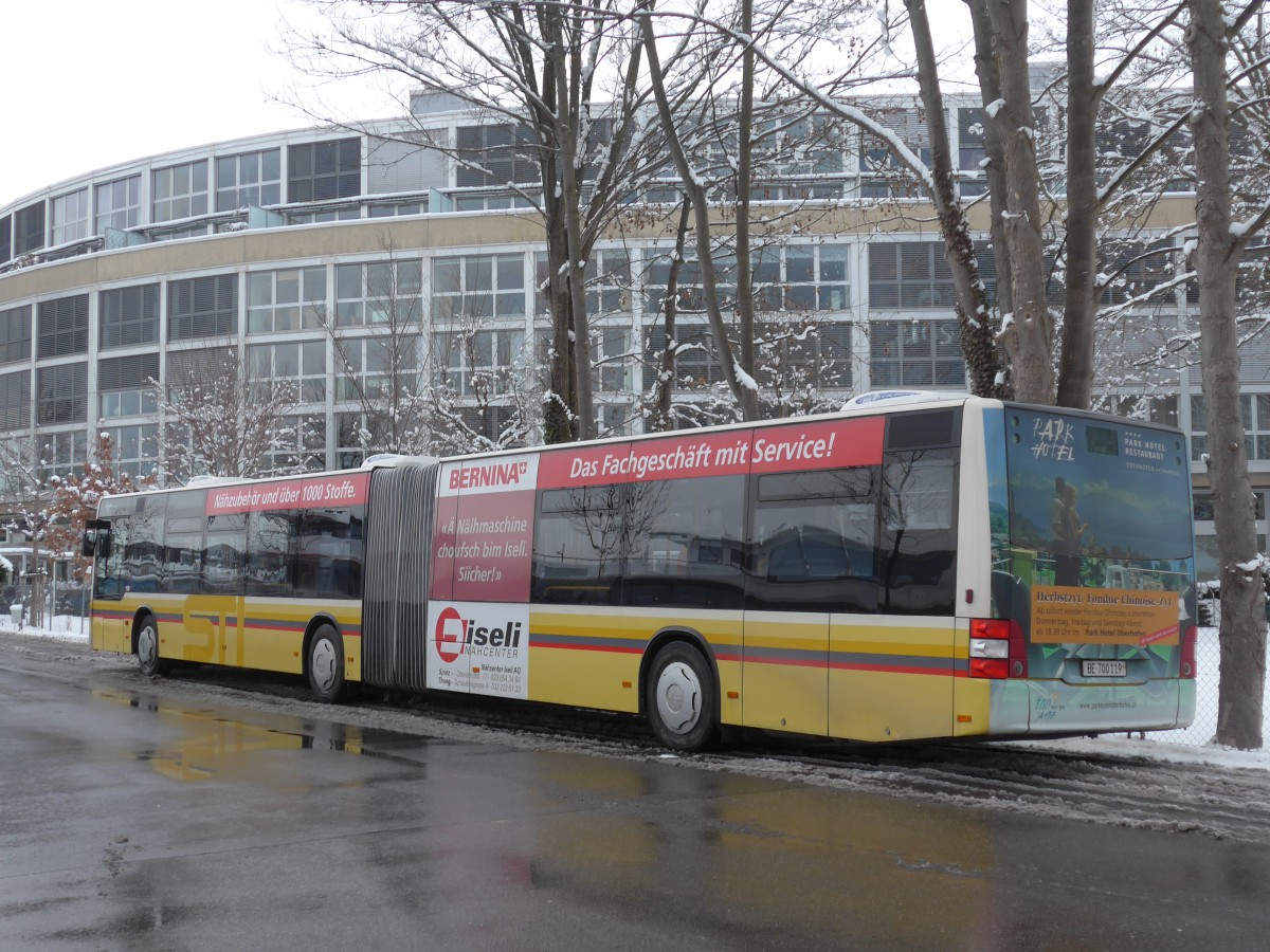 (158'042) - STI Thun - Nr. 119/BE 700'119 - MAN am 31. Dezember 2014 bei der Schiffl�ndte Thun