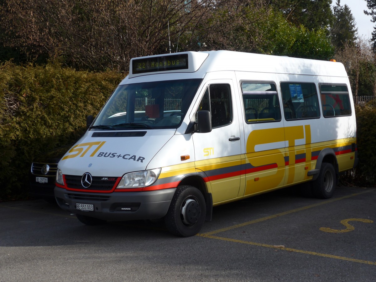 (158'502) - STI Thun - Nr. 3/BE 551'003 - Mercedes am 24. Januar 2015 bei der Schiffl�ndte Thun