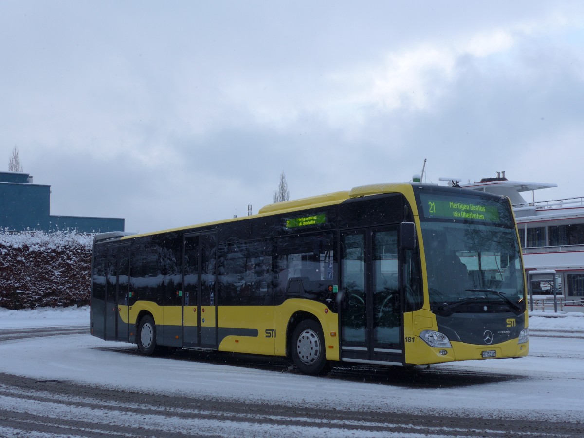 (158'516) - STI Thun - Nr. 181/BE 752'181 - Mercedes am 1. Februar 2015 bei der Schiffl�ndte Thun