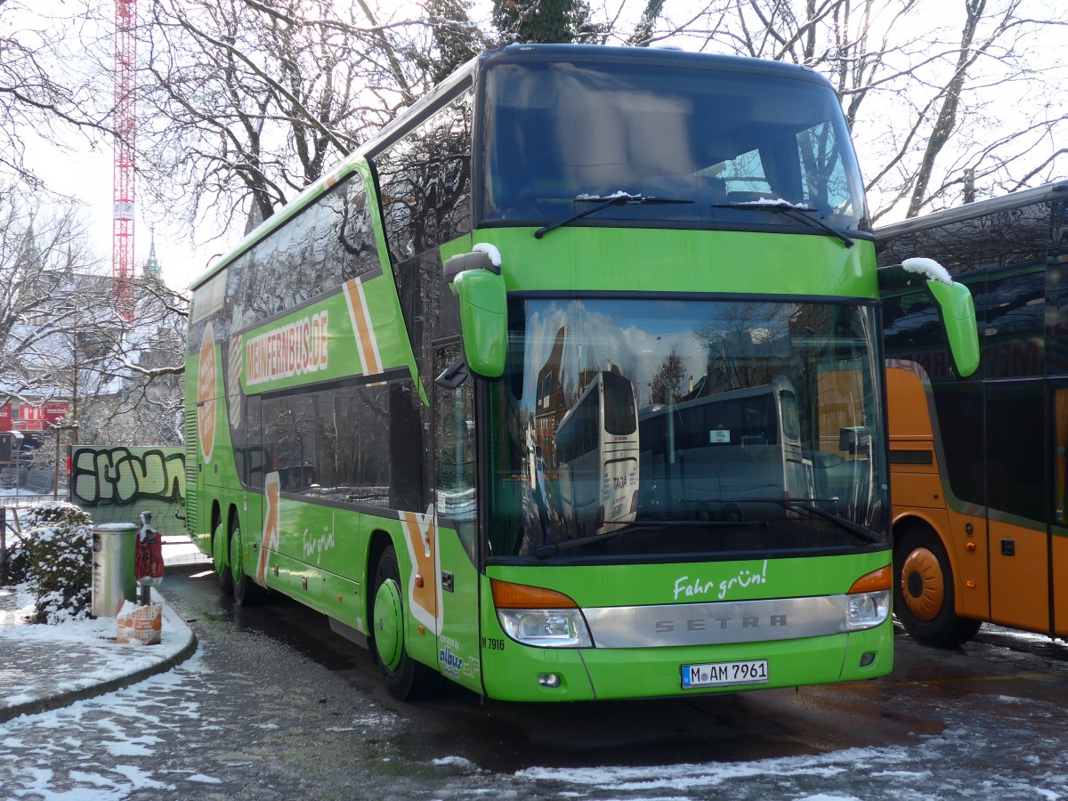 (158'525) - Aus Deutschland: Albus, M�nchen - Nr. M7916/M-AM 7961 - Setra am 1. Februar 2015 in Z�rich, Sihlquai