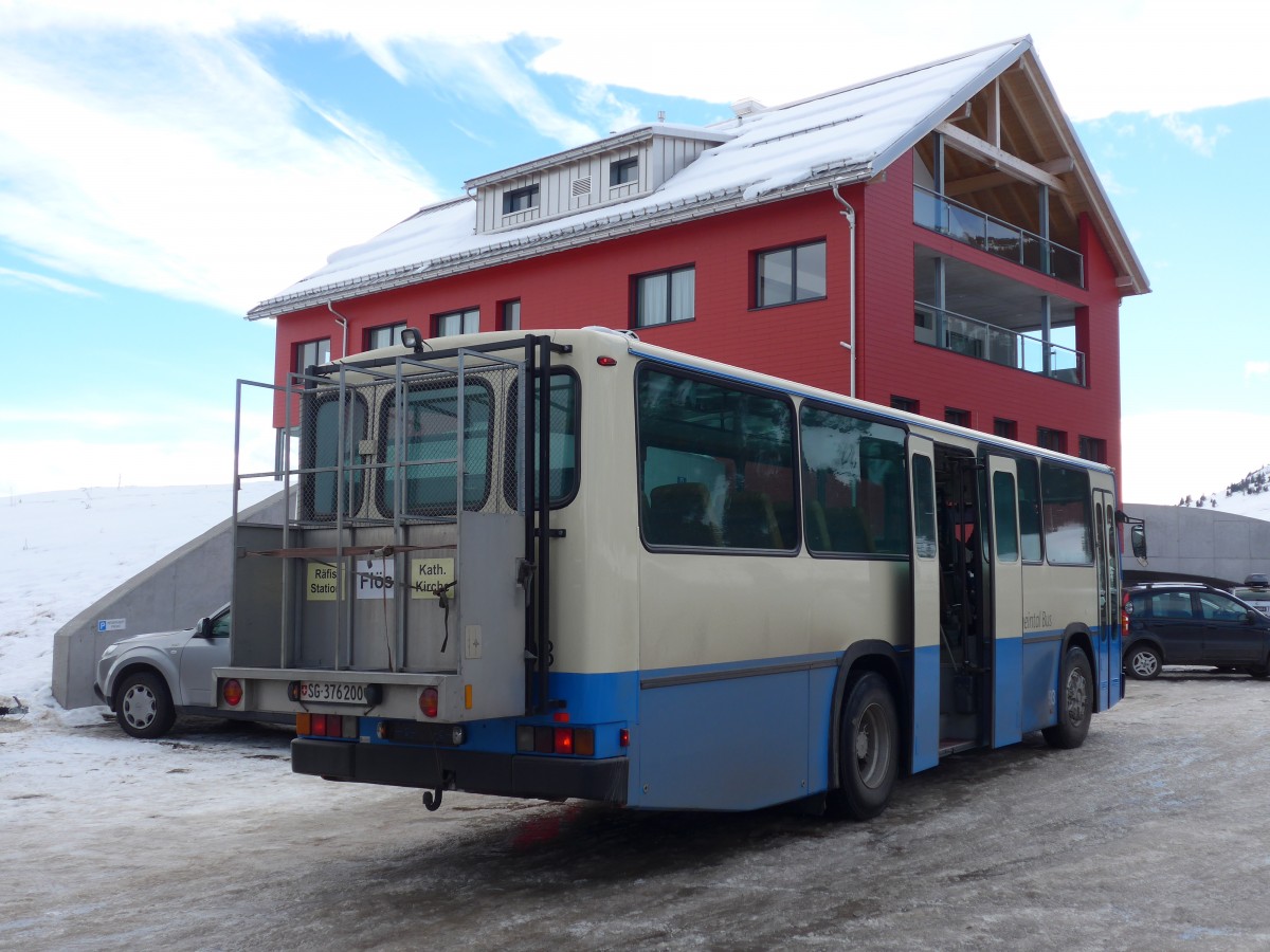 (158'715) - RTB Altst�tten - Nr. 93/SG 376'200 - NAW/Lauber (ex R.G.V. Autobus, Stabio; ex AMSA Chiasso Nr. 23; ex AWA Amden Nr. 3) am 14. Februar 2015 in Buchserberg, Berghaus