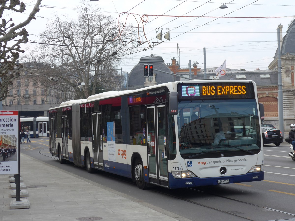 (159'150) - TPG Gen�ve - Nr. 1175/GE 960'925 - Mercedes am 14. M�rz 2015 in Gen�ve, Place des Vingt-Deux-Cantons