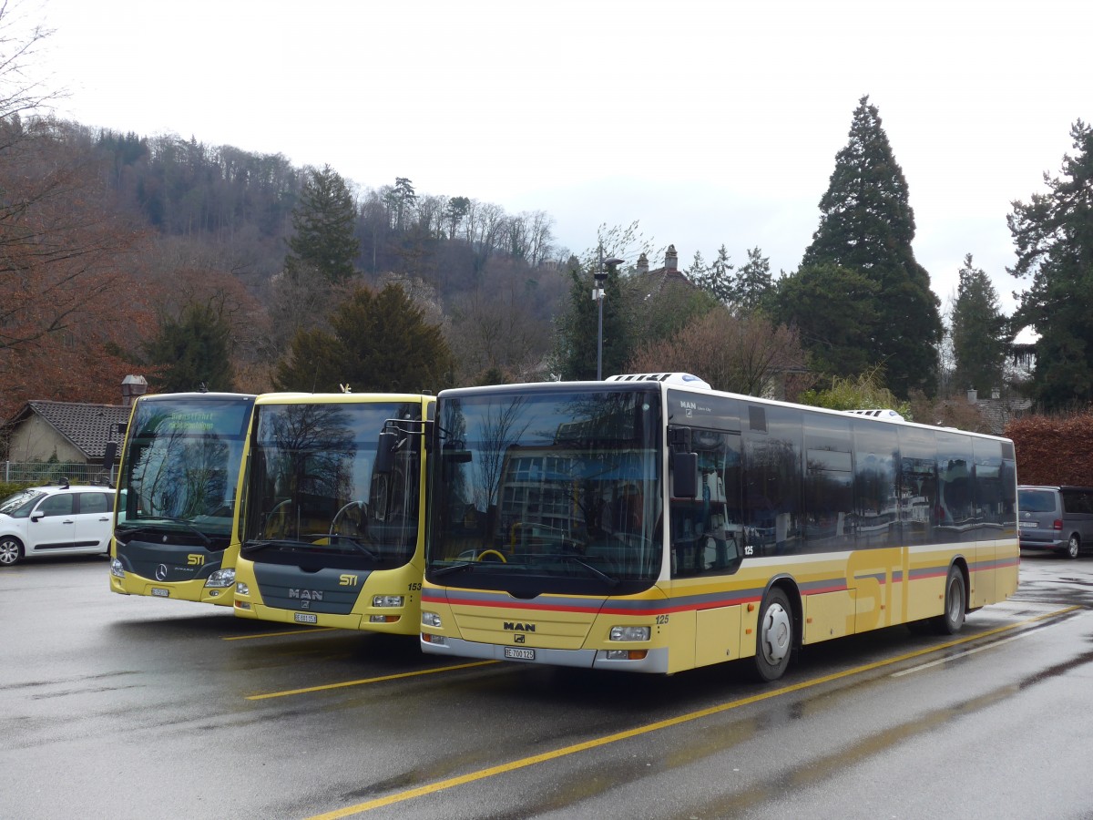 (159'434) - STI Thun - Nr. 125/BE 700'125 - MAN am 27. M�rz 2015 bei der Schiffl�ndte Thun