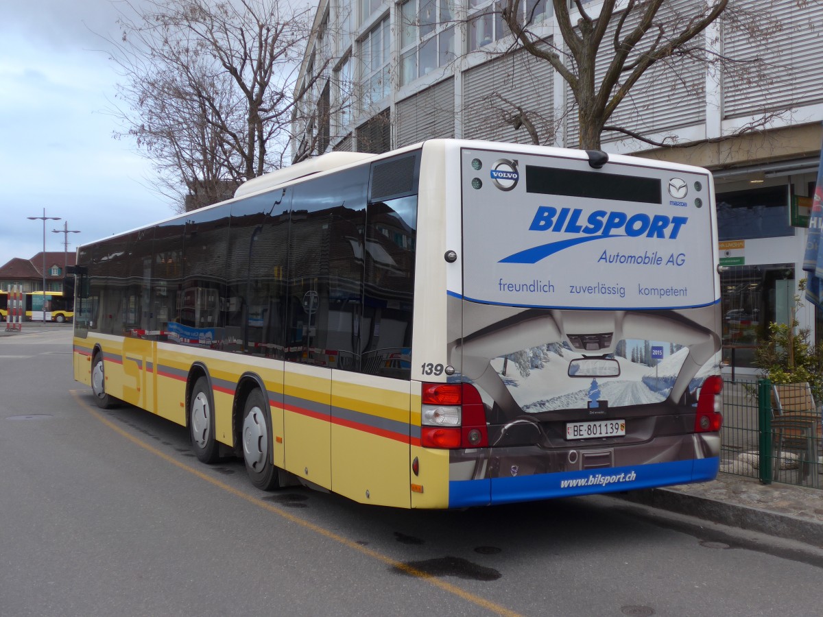 (159'543) - STI Thun - Nr. 139/BE 801'139 - MAN am 2. April 2015 bei der Schiffl�ndte Thun