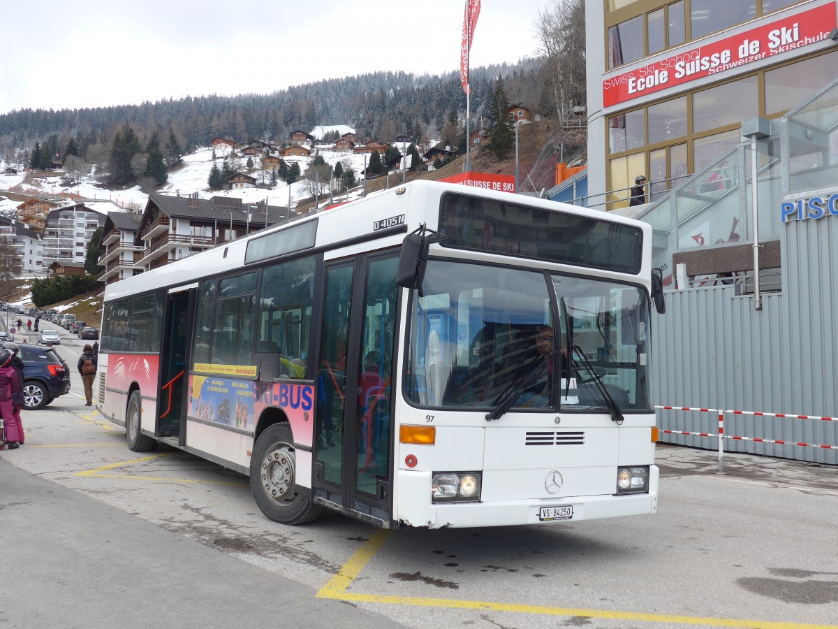 (159'630) - Buchard, Leytron - Nr. 97/VS 84'250 - Mercedes (ex BGU Grenchen Nr. 5) am 5. April 2015 in La Tzoumaz, T�l�cabine