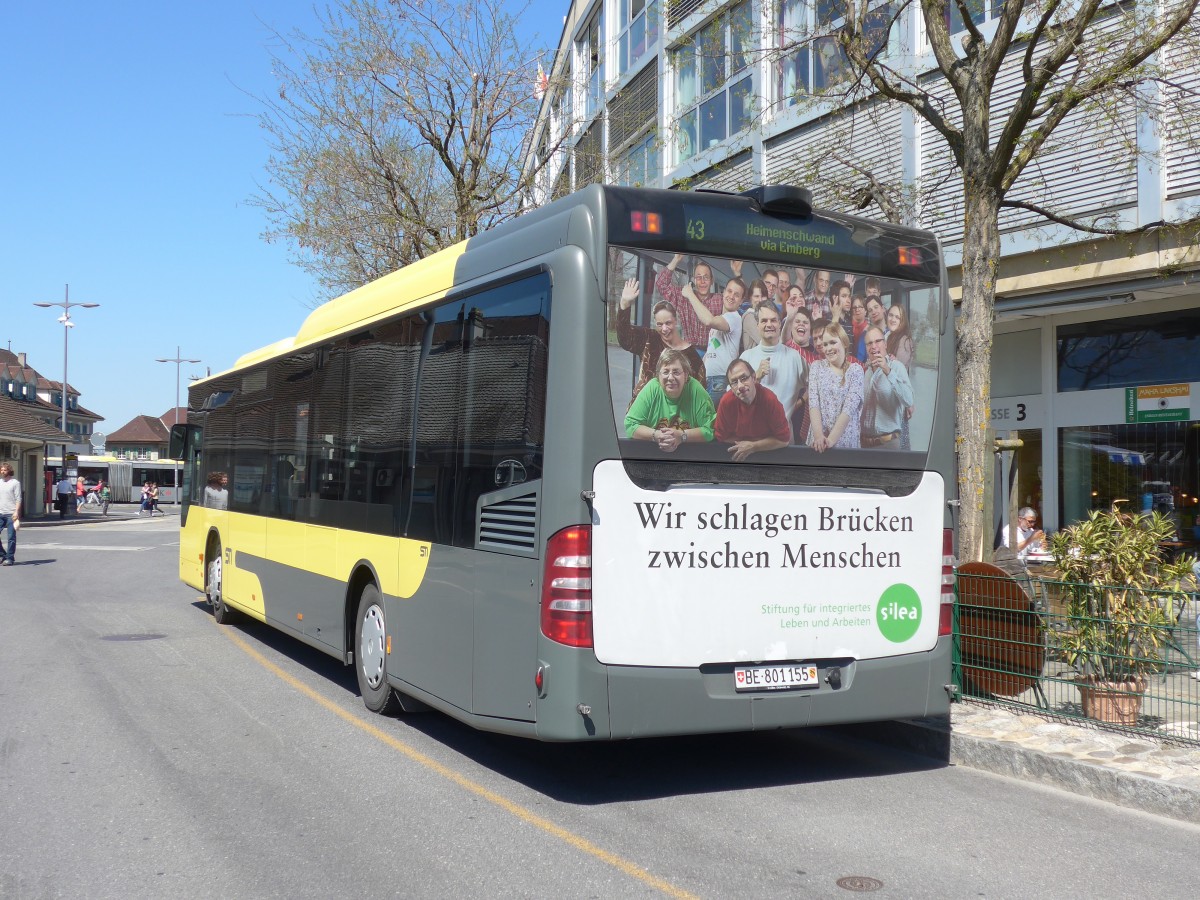 (159'950) - STI Thun - Nr. 155/BE 801'155 - Mercedes am 24. April 2015 bei der Schiffl�ndte Thun