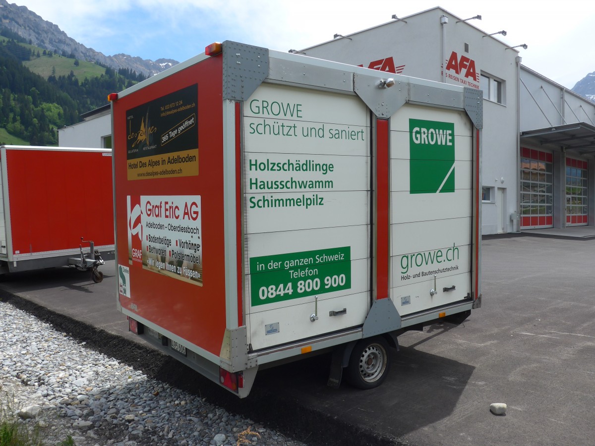 (160'496) - AFA Adelboden - BE 495'606 - Novatecno Gep�ckanh�nger am 14. Mai 2015 in Frutigen, Garage