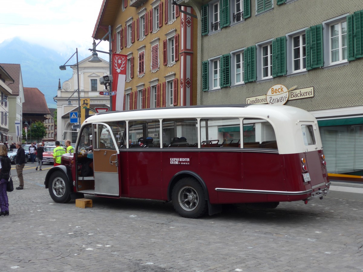 (160'846) - Bechter, Kriens - LU 82'380 - Saurer/Krapf (ex M�nch, D-Marienberg; ex Spirig, Widnau; ex RhV Altst�tten Nr. 33; ex Th�r, Eichberg) am 24. Mai 2015 in Sarnen, OiO
