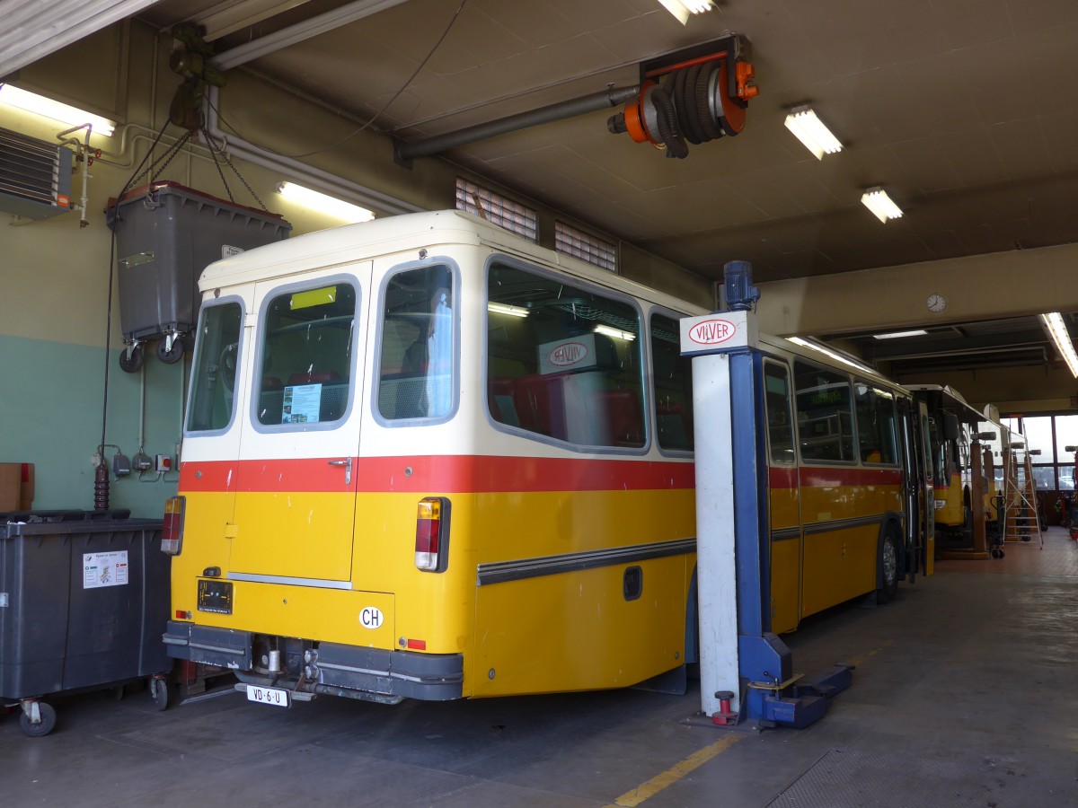 (161'286) - Osterholt, Veysonnaz - VD 6 U - Saurer/R&J (ex Lenoir, B-La Louvi�re; ex SAPJV, L'Isle Nr. 25; ex P 24'219) am 28. Mai 2015 in Yverdon, Postgarage