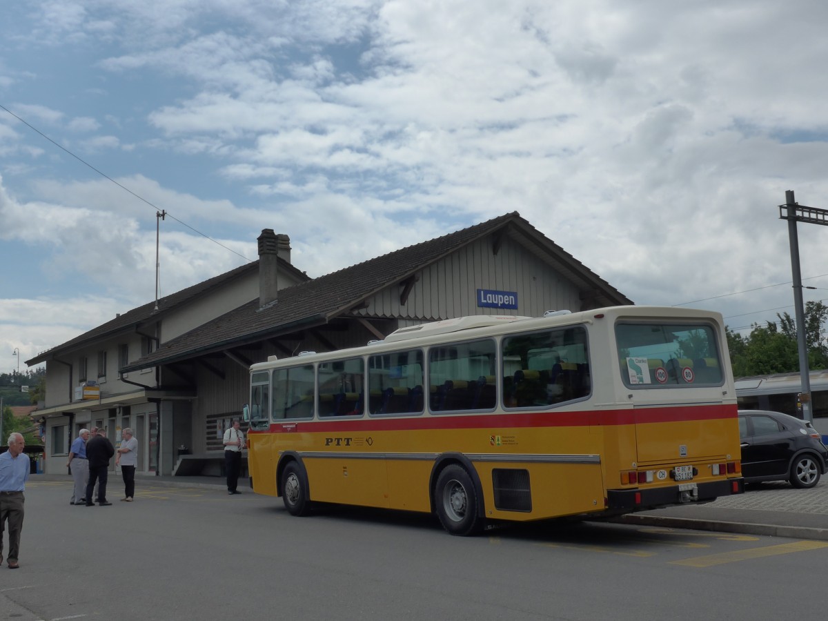 (161'473) - Bernair, M�nsingen - BE 651'182 - Saurer/T�scher (ex Schebath, Lauerz; ex Albin, F�llanden; ex Heim, Flums) am 30. Mai 2015 beim Bahnhof Laupen