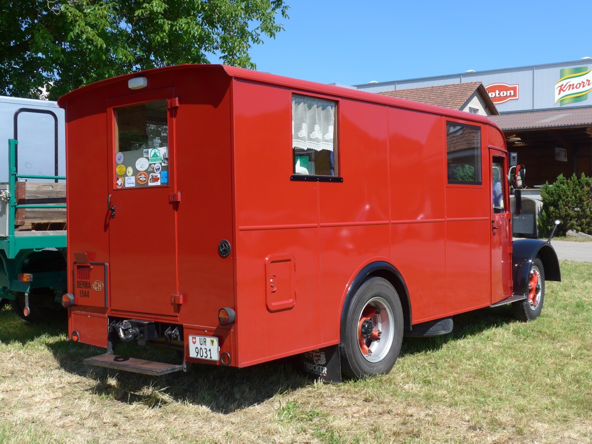 (161'777) - Schuler, Amsteg - UR 9031 - Berna/Hess (ex H�fliger, Luzern; ex M+3143) am 6. Juni 2015 in Thayngen, Saurertreffen