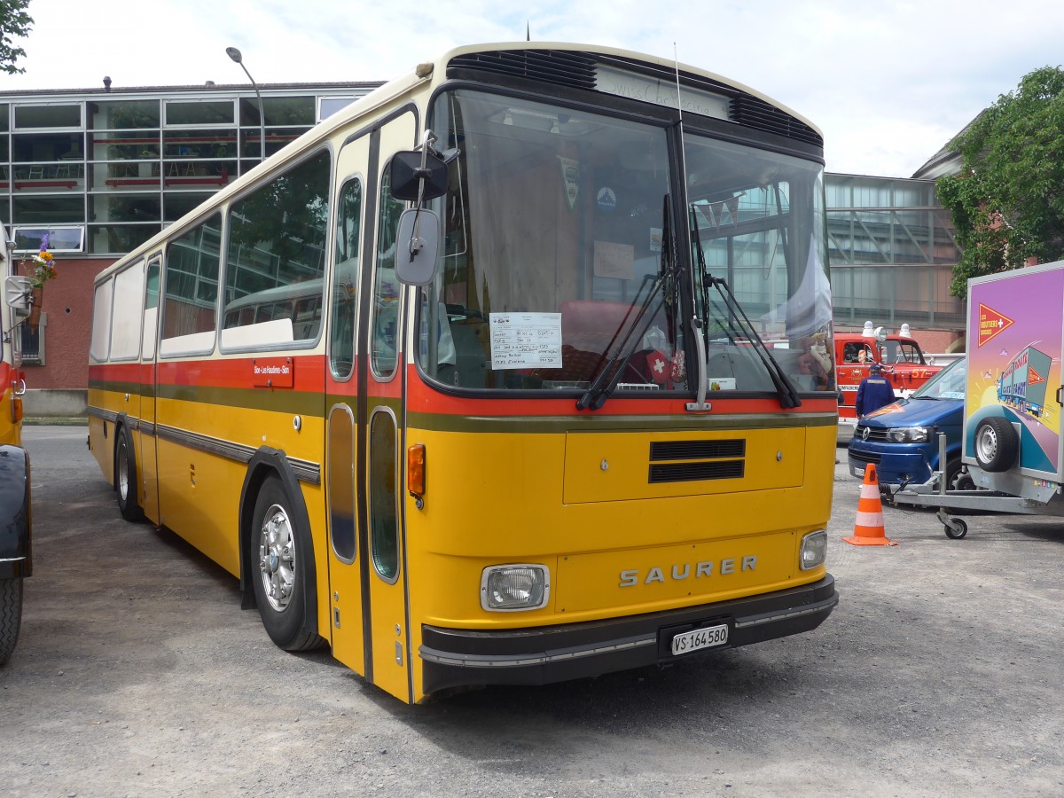 (162'311) - Maillard, Evol�ne - VS 164'580 - Saurer/T�scher (ex Segessenmann, Burgistein; ex P 24'229) am 20. Juni 2015 in Aigle, Saurertreffen