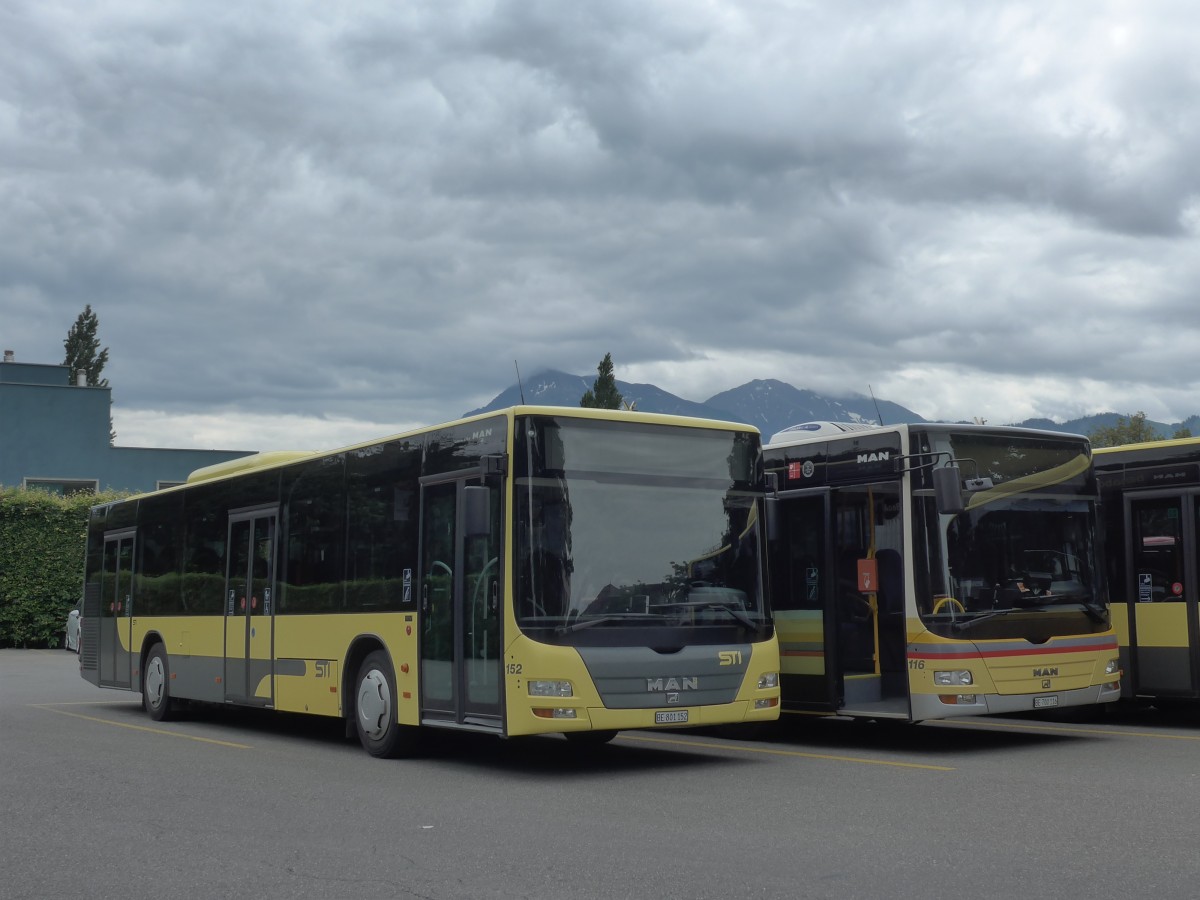 (162'457) - STI Thun - Nr. 152/BE 801'156 - MAN am 21. Juni 2015 bei der Schiffl�ndte Thun