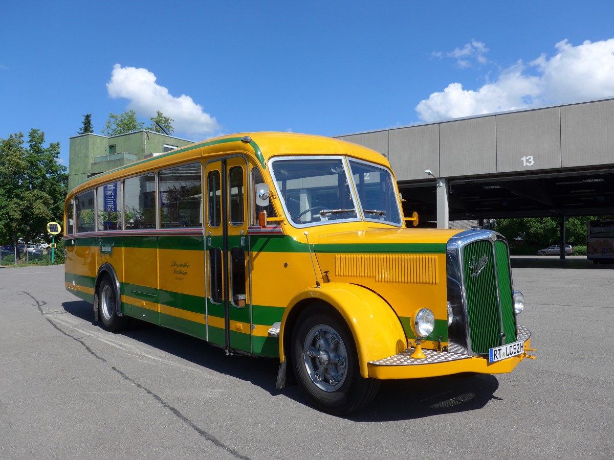 (162'537) - Hogenm�ller, Reutlingen - RT-LC 52H - Saurer/R&J (ex AvH Heimenschwand Nr. 1) am 24. Juni 2015 in Reutlingen, Betriebshof