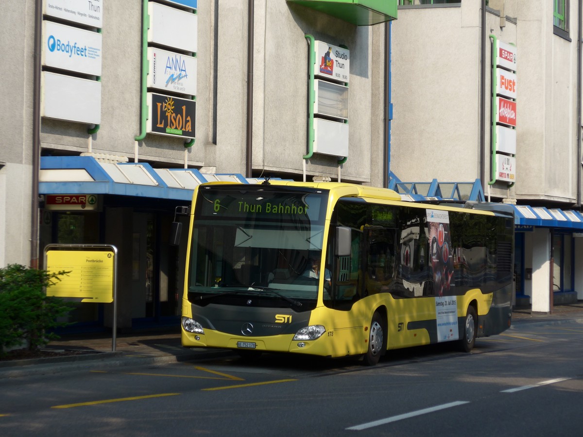 (162'926) - STI Thun - Nr. 178/BE 752'178 - Mercedes am 6. Juli 2015 in Thun, Postbr�cke