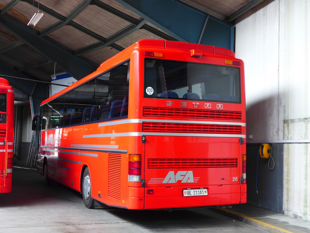 (163'135) - AFA Adelboden - Nr. 26/BE 21'181 - Setra (ex Nr. 16; ex Fr�hlich, D-Ludwigshafen/Rhein) am 26. Juli 2015 im Autobahnhof Adelboden