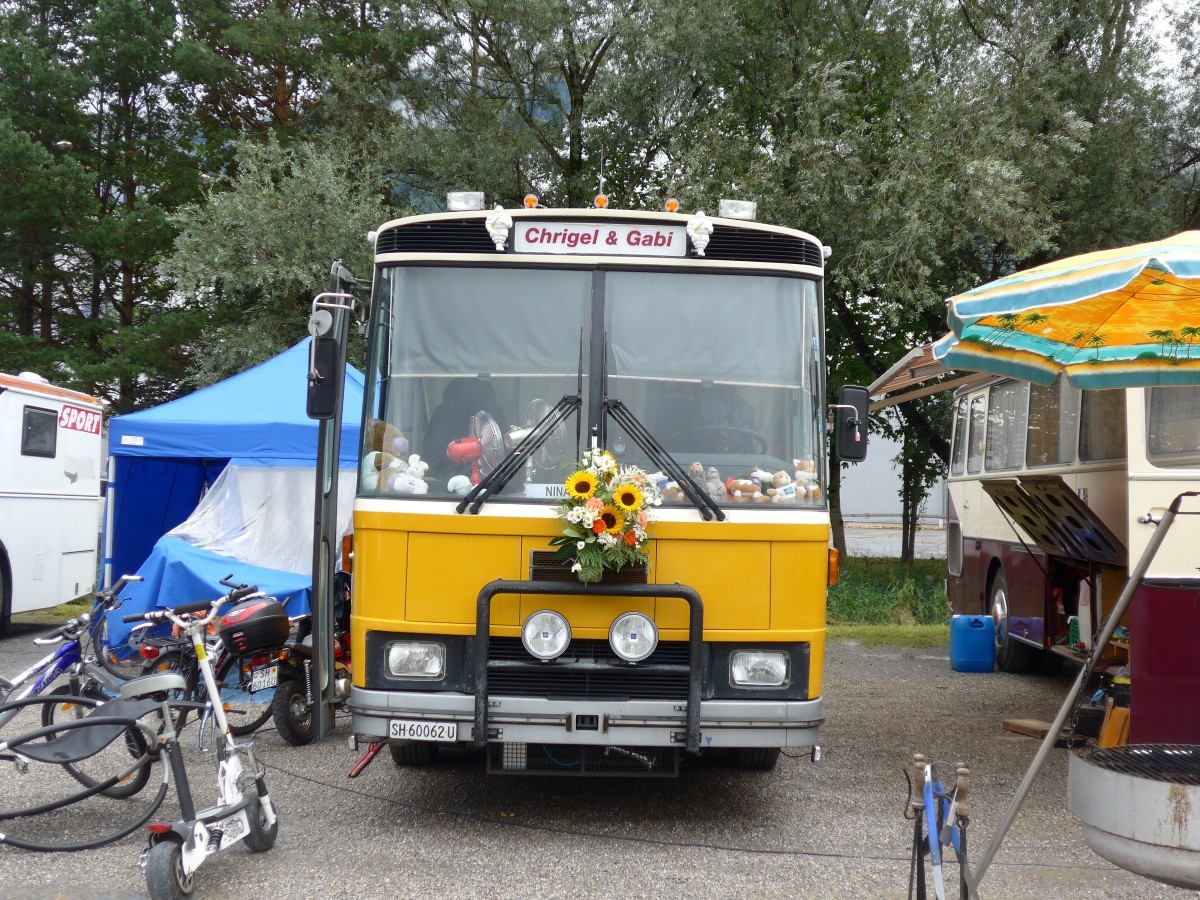 (163'535) - Aus der Schweiz: Oberh�nsli, Thayngen - SH 60'062 U - FBW/T�scher (ex Bus-Halter, Wil Nr. 9) am 16. August 2015 in Schaan, Wohnbustreffen