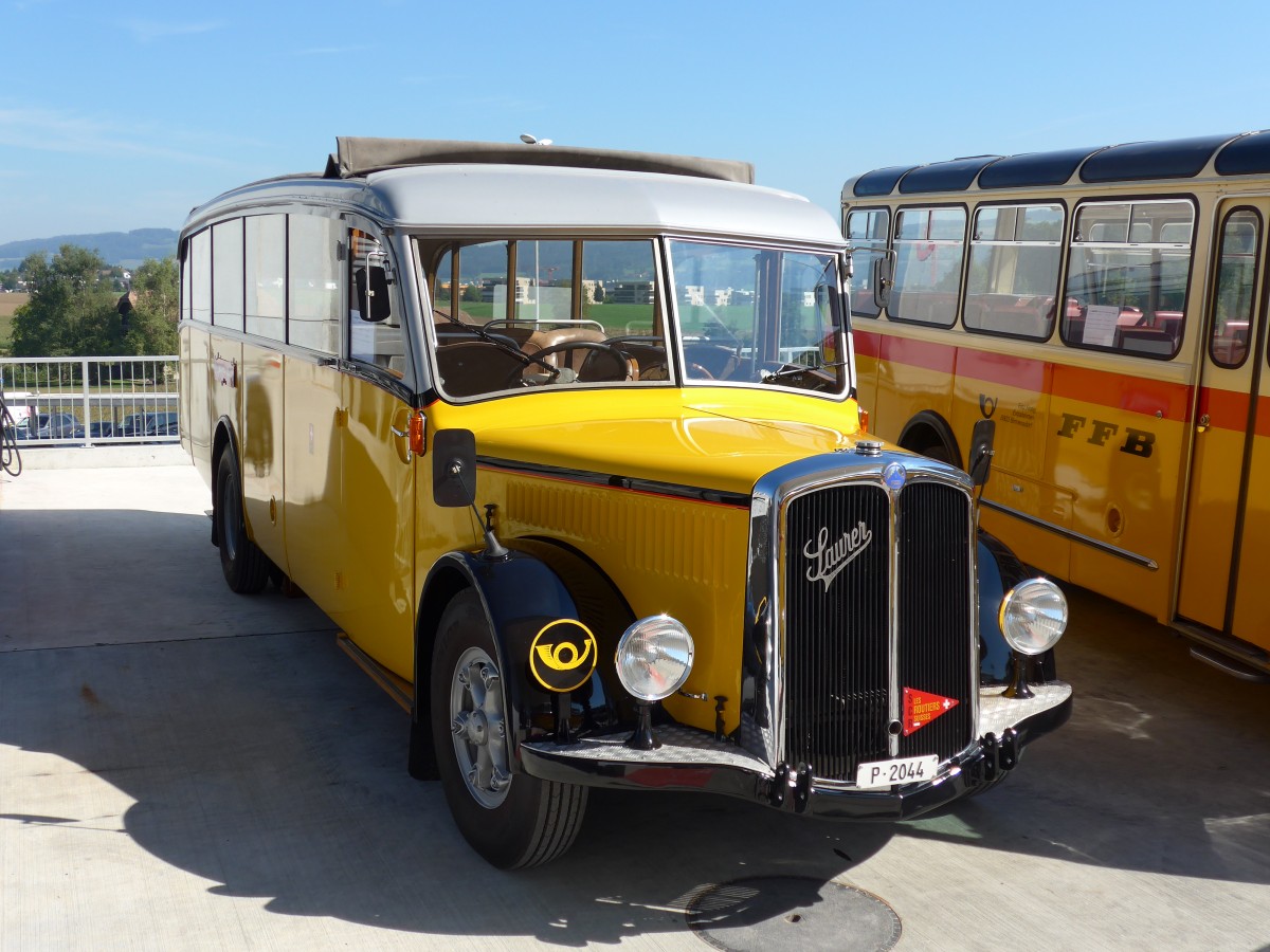 (163'931) - Schmutz, Vaulruz -  P 2044  - Saurer/Saurer (ex Nestl�; ex P 23'019; ex P 2044) am 29. August 2015 in Oberkirch, CAMPUS Sursee