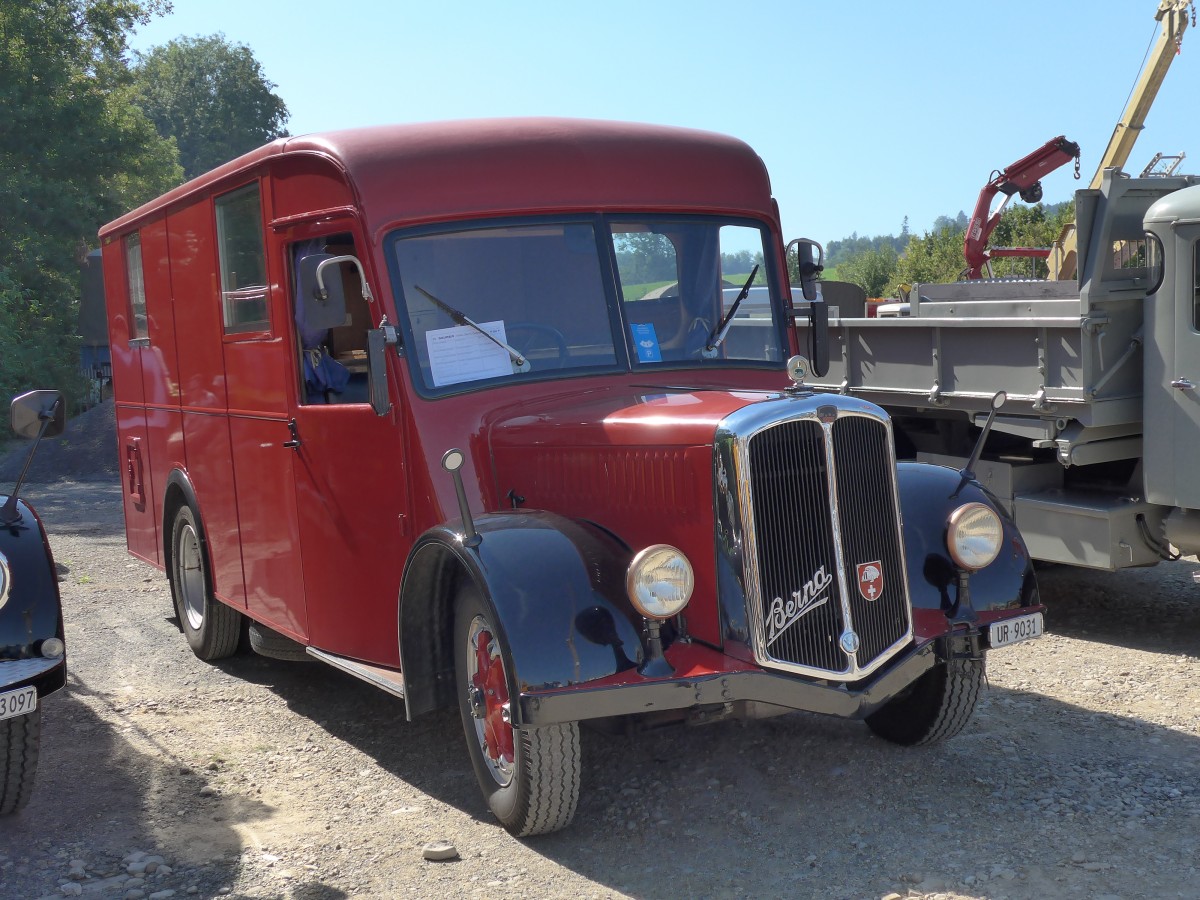 (163'962) - Schuler, Amsteg - UR 9031 - Berna/Hess (ex H�fliger, Luzern; ex M+3143) am 29. August 2015 in Oberkirch, CAMPUS Sursee