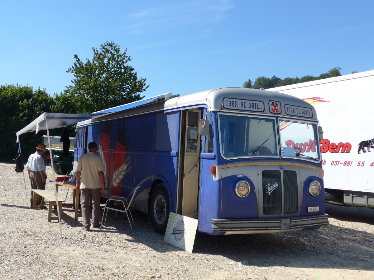 (164'046) - Feldschl�sschen, Rheinfelden - AG 6264 - Saurer/Saurer (ex VBZ Z�rich Nr. 284) am 29. August 2015 in Oberkirch, CAMPUS Sursee