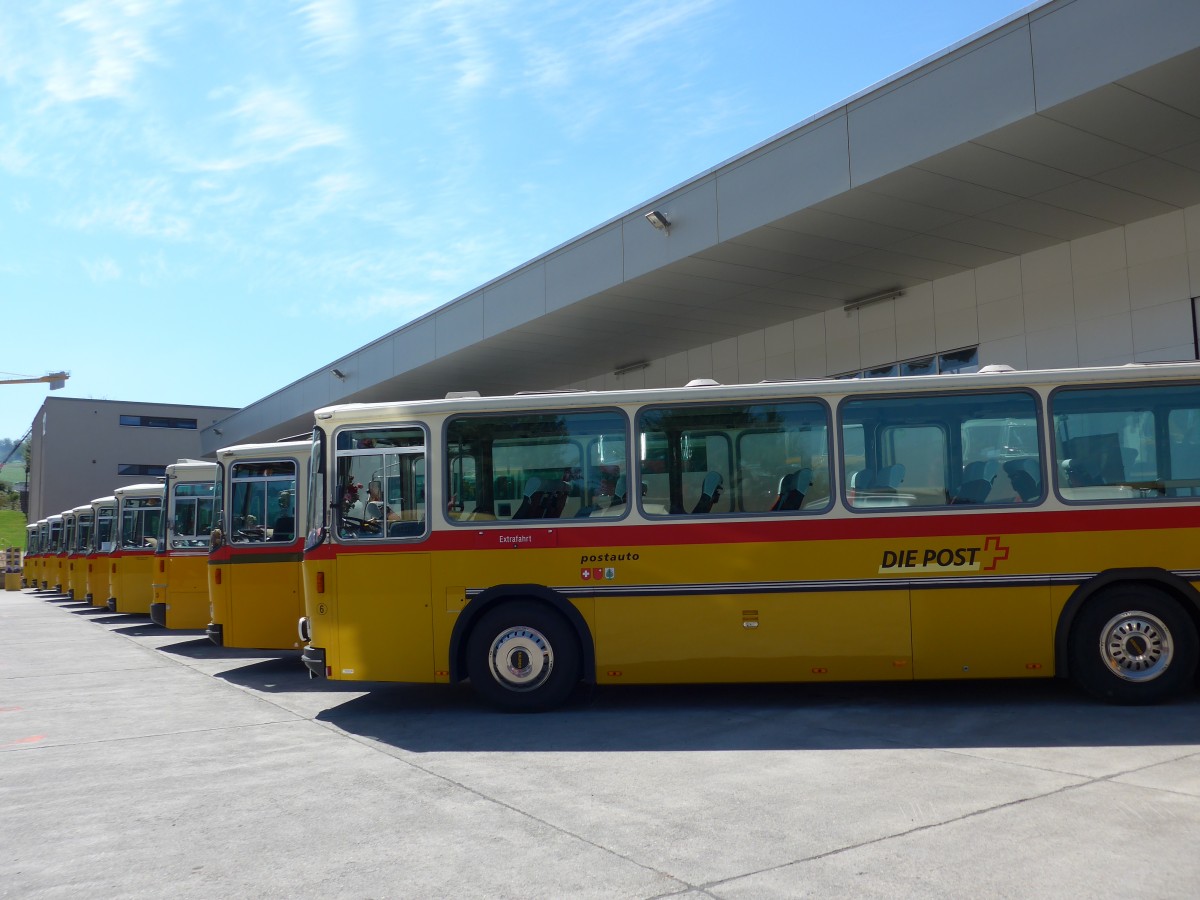(164'156) - F�ssler, Unteriberg - Nr. 6/SZ 5232 - Saurer/R&J (ex Sch�rch, Gutenburg Nr. 6; ex P 24'358) am 29. August 2015 in Oberkirch, CAMPUS Sursee (Teilaufnahme)