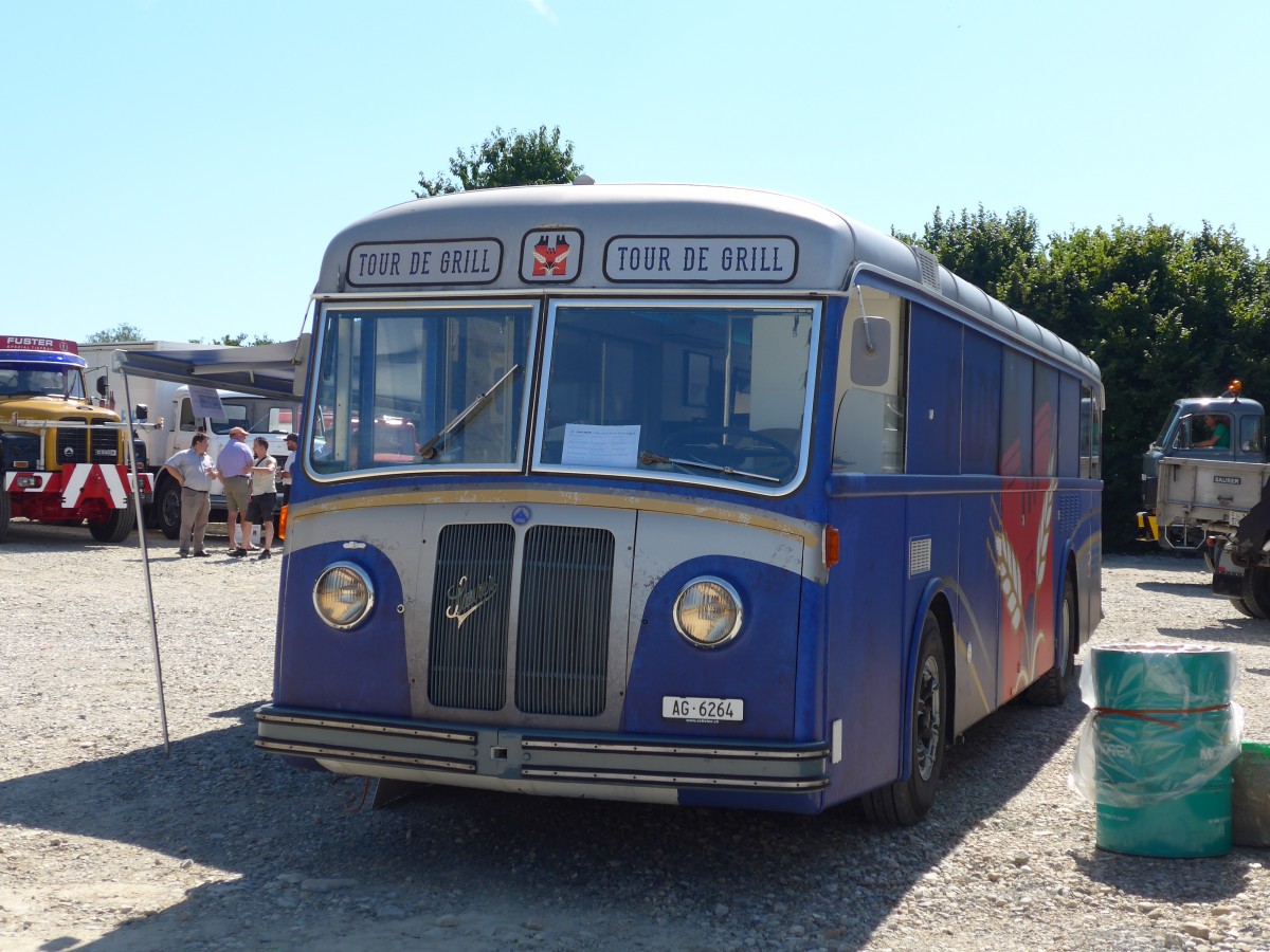 (164'184) - Feldschl�sschen, Rheinfelden - AG 6264 - Saurer/Saurer (ex VBZ Z�rich Nr. 284) am 29. August 2015 in Oberkirch, CAMPUS Sursee