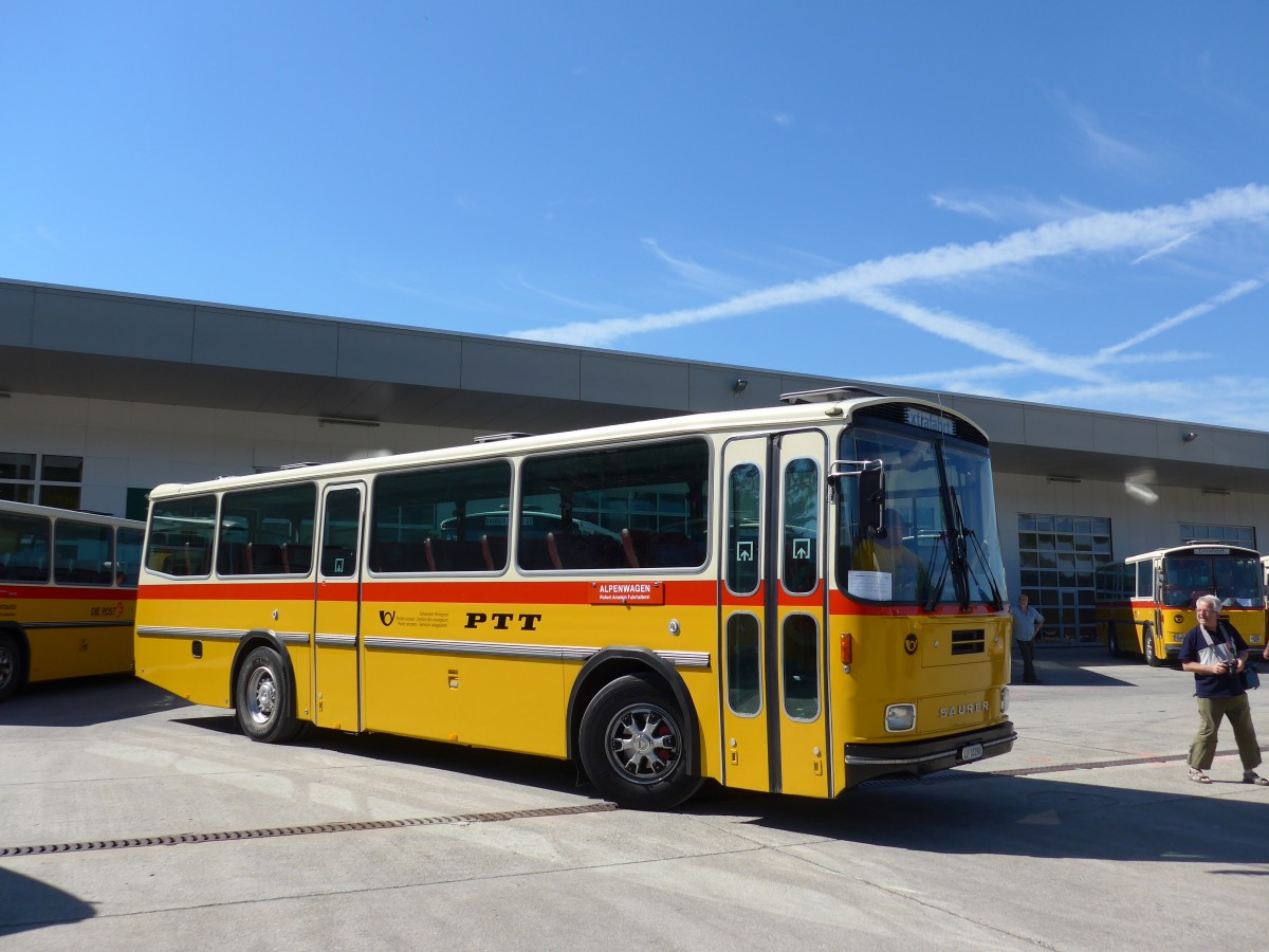 (164'210) - Amstein, Willisau - LU 10'290 - Saurer/T�scher (ex Allemann, Niederbipp; ex Semadeni, Poschiavo; ex Kasper, Poschiavo; ex PostAuto Graub�nden; ex P 24'285) am 29. August 2015 in Oberkirch, CAMPUS Sursee