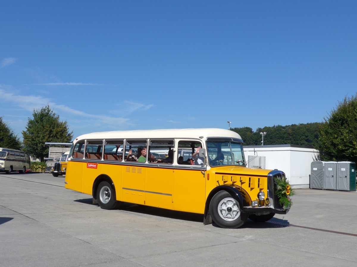 (164'236) - Bl�chlinger, Endingen - AG 69'937 - Saurer/T�scher (ex Dubach, Walde; ex Spescha, Andiast) am 29. August 2015 in Oberkirch, CAMPUS Sursee