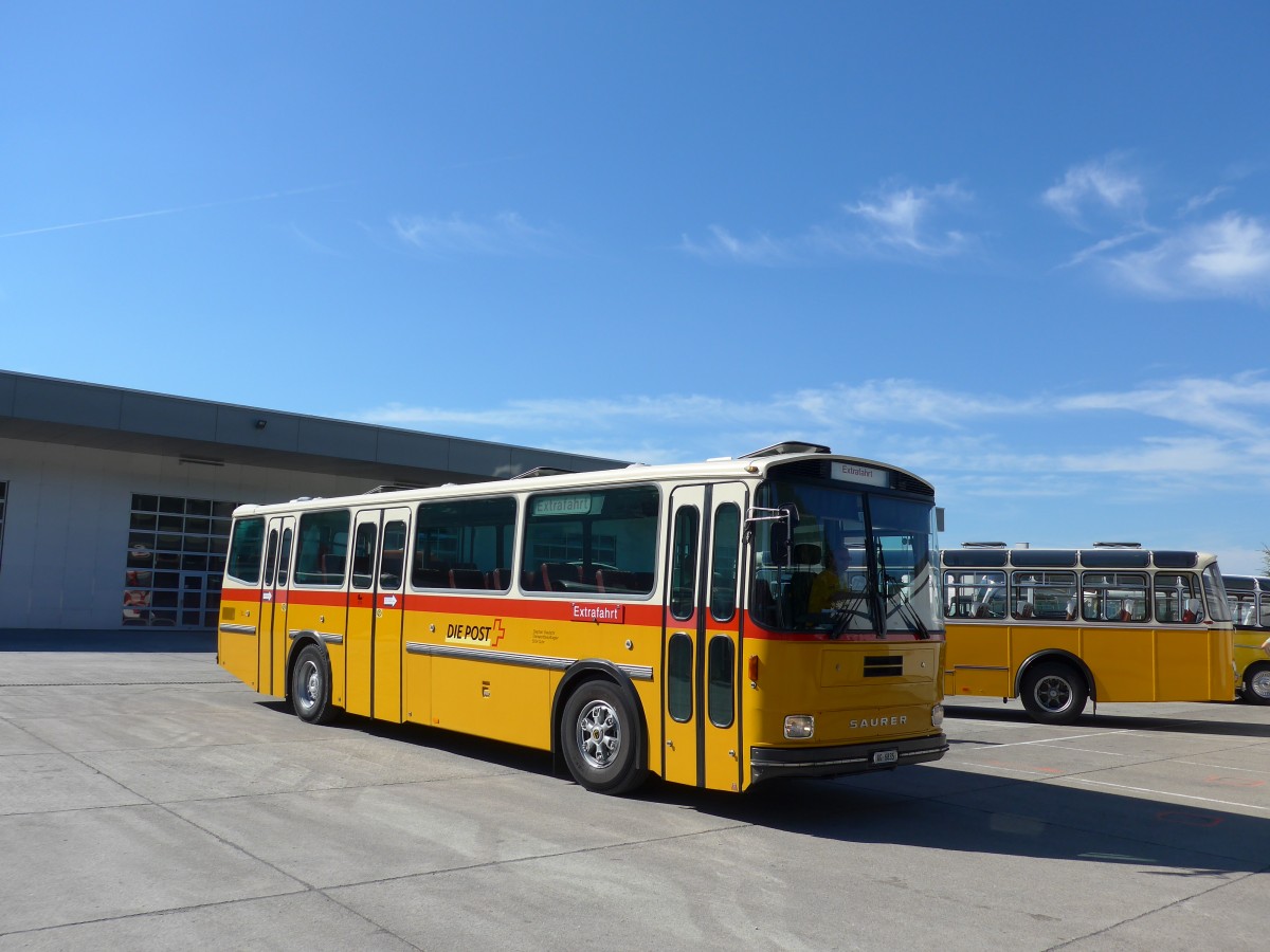 (164'238) - Gautschi, Suhr - AG 6835 - Saurer/T�scher (ex L�tscher, Neuheim Nr. 200; ex Cartek, Regensdorf; ex P 25'822) am 29. August 2015 in Oberkirch, CAMPUS Sursee