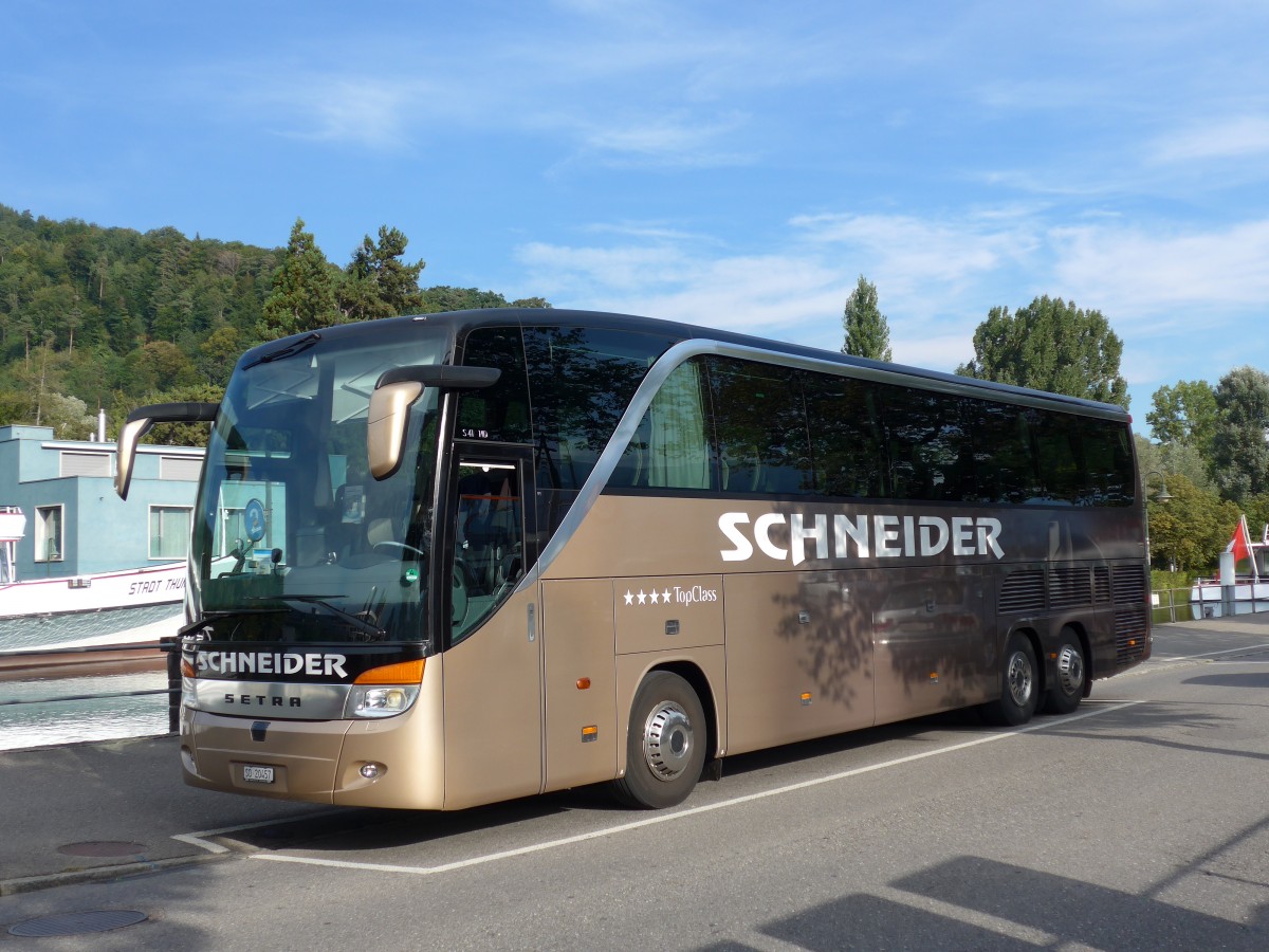 (164'603) - Schneider, Langendorf - SO 20'457 - Setra am 12. September 2015 bei der Schiffl�ndte Thun