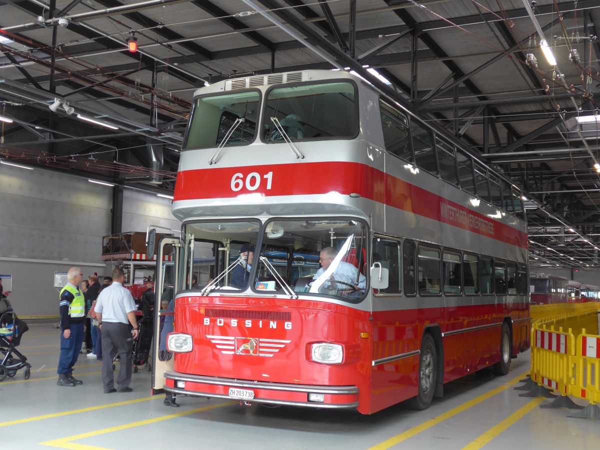 (165'868) - WV Winterthur - Nr. 601/ZH 203'738 - B�ssing (ex Nr. 201; ex Amt f�r Luftverkehr, Z�rich Nr. 47; ex Swissair, Z�rich Nr. 23) am 26. September 2015 in Winterthur, Depot Gr�zefeld