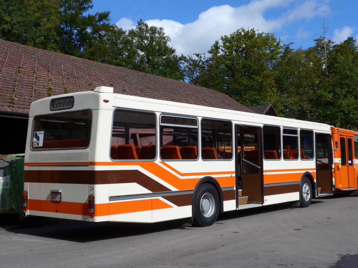(165'951) - Wegm�ller, M�nsingen - BE 399'675 - FBW/R&J (ex Bamert, Wollerau) am 4. Oktober 2015 in Oberburg, Ziegelgut