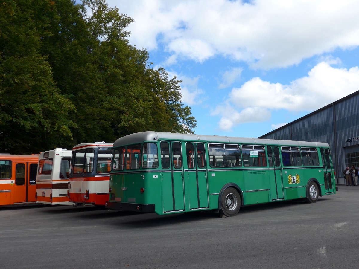 (165'972) - BVB Basel (RWB) - Nr. 75 - FBW/FHS am 4. Oktober 2015 in Burgdorf, �kihof Ziegelgut