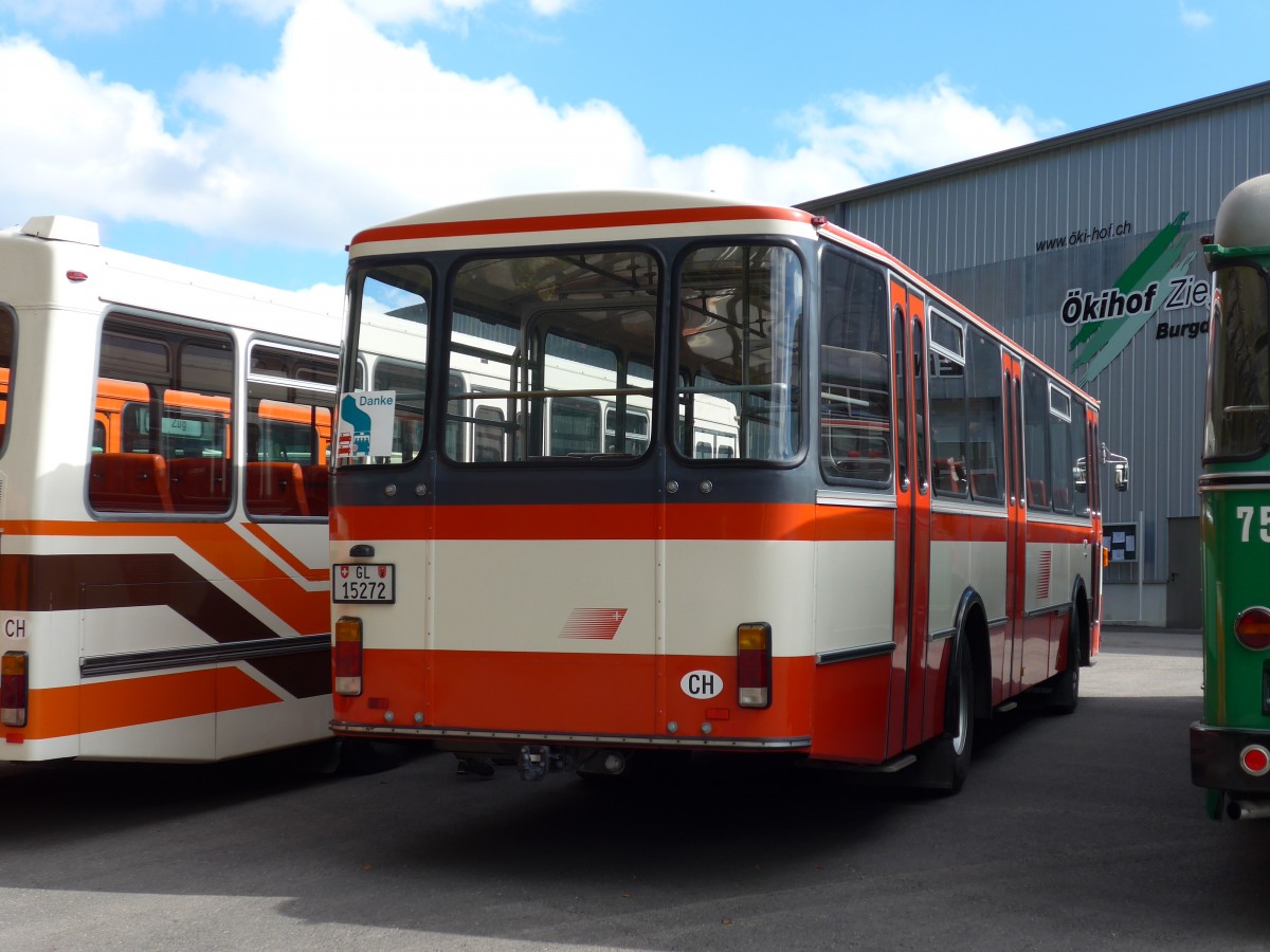 (165'974) - Frey, Opfikon - GL 15'272 - FBW/R&J (ex Tiemann, Oetwil Nr. 20; ex AAGS Schwyz Nr. 20) am 4. Oktober 2015 in Burgdorf, �kihof Ziegelgut