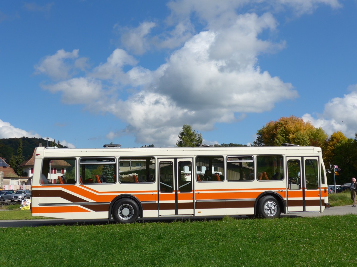 (165'986) - Wegm�ller, M�nsingen - BE 399'675 - FBW/R&J (ex Bamert, Wollerau) am 4. Oktober 2015 in Wynigen, Landi