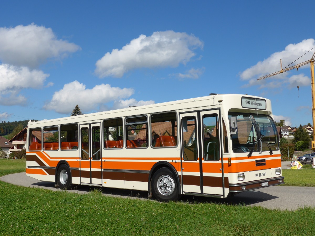 (165'987) - Wegm�ller, M�nsingen - BE 399'675 - FBW/R&J (ex Bamert, Wollerau) am 4. Oktober 2015 in Wynigen, Landi