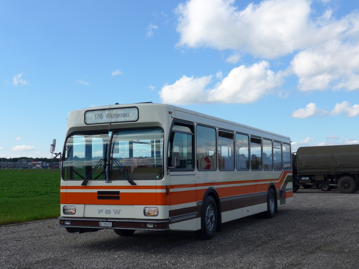 (165'989) - Wegm�ller, M�nsingen - BE 399'675 - FBW/R&J (ex Bamert, Wollerau) am 4. Oktober 2015 in Lyssach, Lorenz