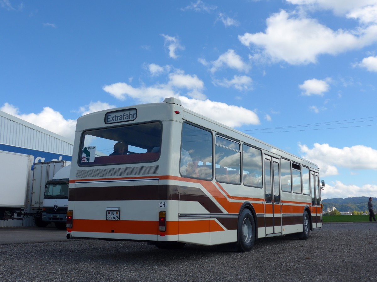 (165'990) - Wegm�ller, M�nsingen - BE 399'675 - FBW/R&J (ex Bamert, Wollerau) am 4. Oktober 2015 in Lyssach, Lorenz