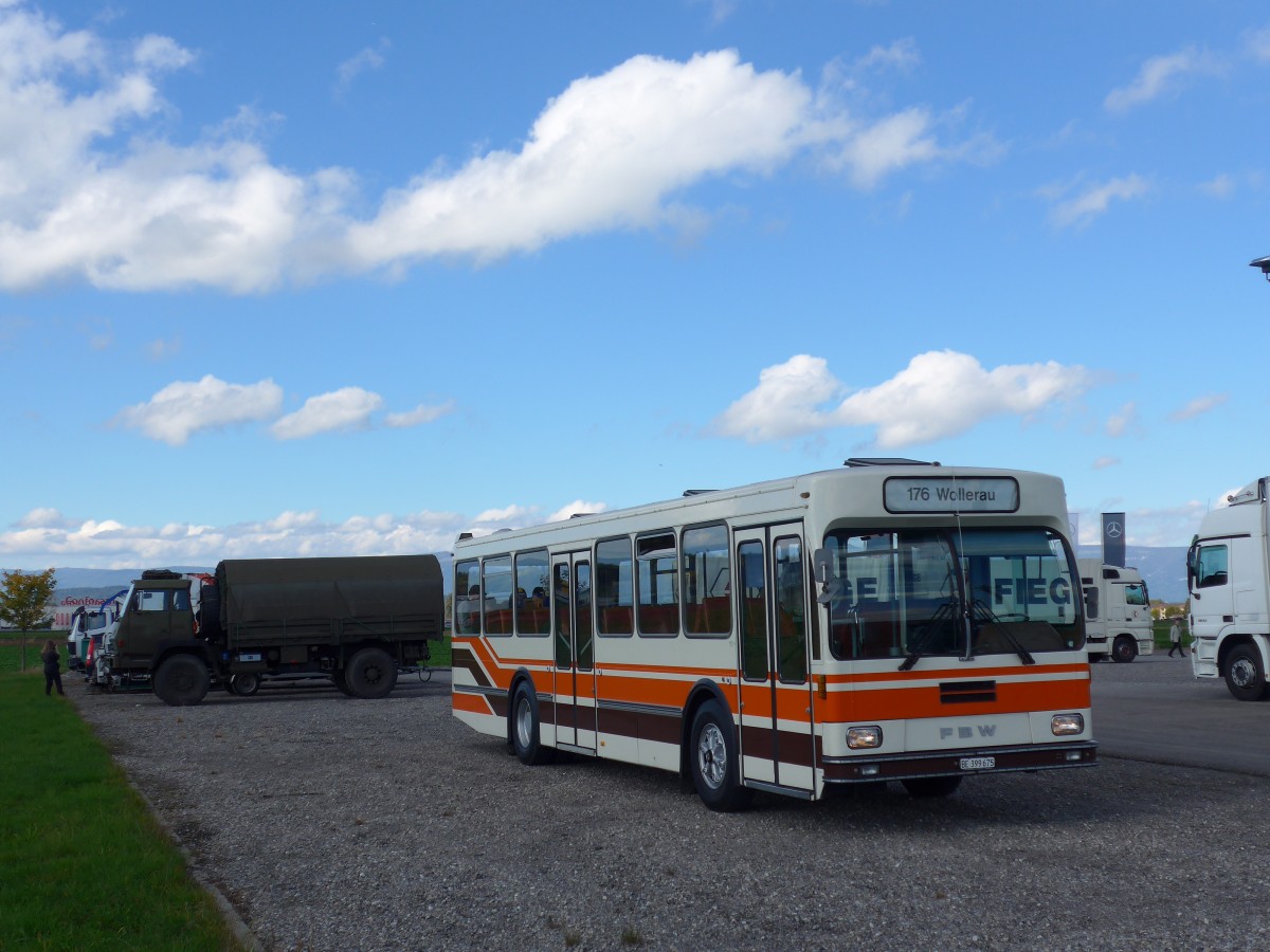 (165'992) - Wegm�ller, M�nsingen - BE 399'675 - FBW/R&J (ex Bamert, Wollerau) am 4. Oktober 2015 in Lyssach, Lorenz