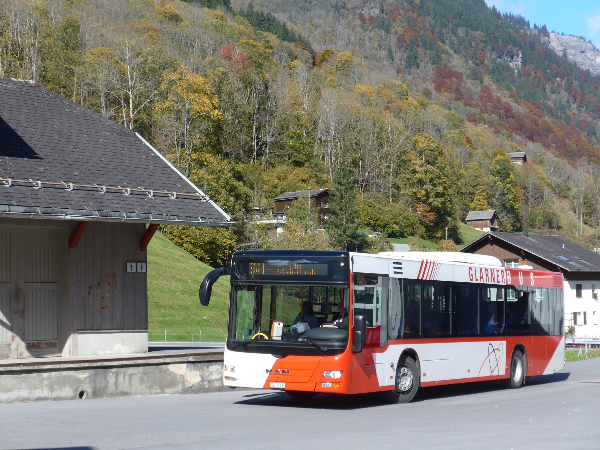(166'150) - AS Engi - Nr. 2/GL 7702 - MAN (ex WilMobil, Wil Nr. 255; ex Vorf�hrfahrzeug) am 10. Oktober 2015 in Elm, Station