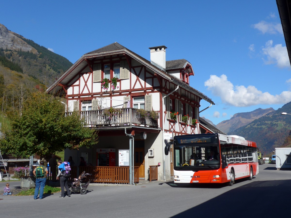 (166'152) - AS Engi - Nr. 2/GL 7702 - MAN (ex WilMobil, Wil Nr. 255; ex Vorf�hrfahrzeug) am 10. Oktober 2015 in Elm, Station