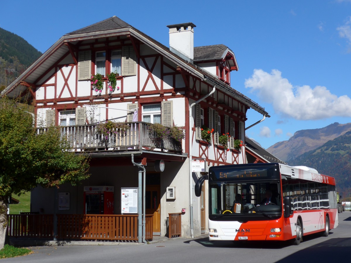 (166'153) - AS Engi - Nr. 2/GL 7702 - MAN (ex WilMobil, Wil Nr. 255; ex Vorf�hrfahrzeug) am 10. Oktober 2015 in Elm, Station