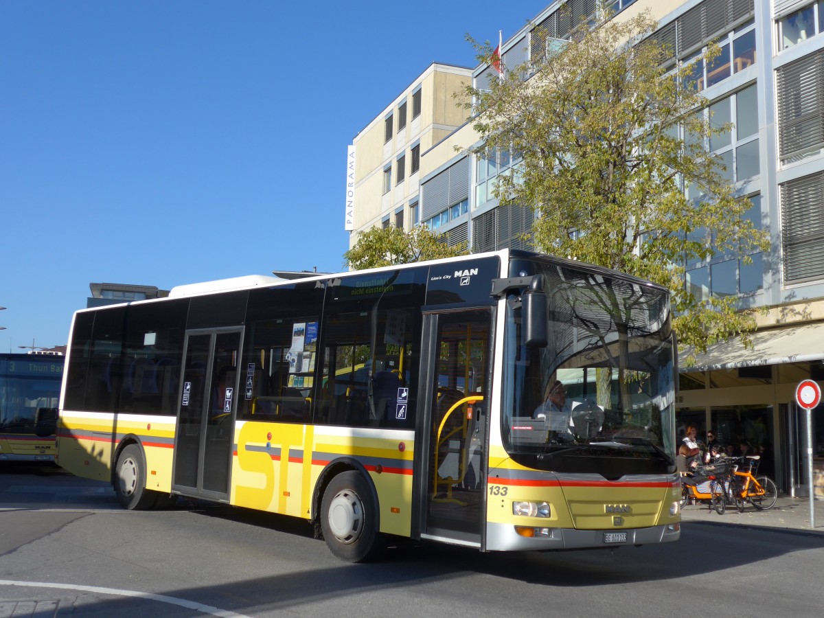 (166'604) - STI Thun - Nr. 133/BE 801'133 - MAN/G�ppel am 11. November 2015 bei der Schiffl�ndte Thun