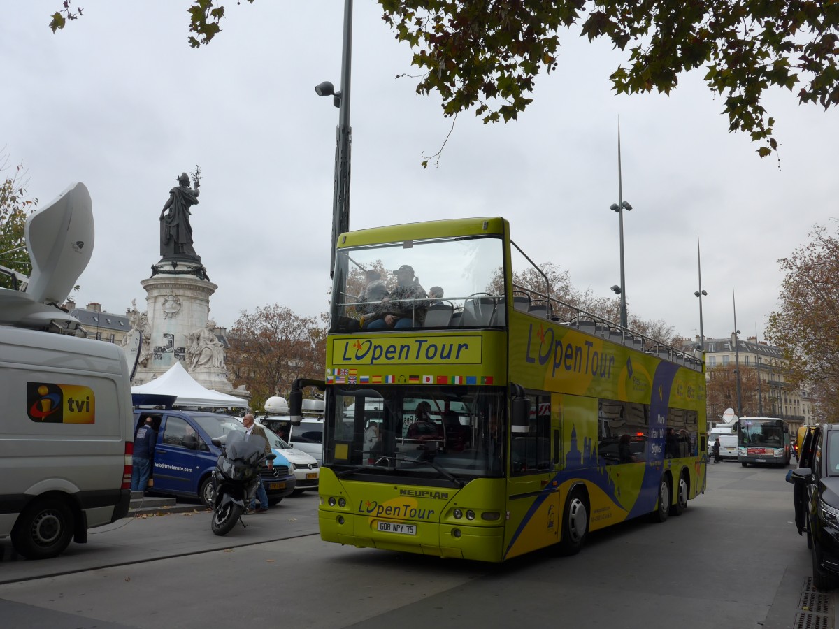 (166'969) - L'Open Tour, Paris - Nr. 23/608 NPY 75 - Neoplan am 16. November 2015 in Paris, R�publique