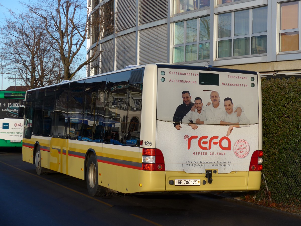 (167'737) - STI Thun - Nr. 125/BE 700'125 - MAN am 13. Dezember 2015 bei der Schiffl�ndte Thun